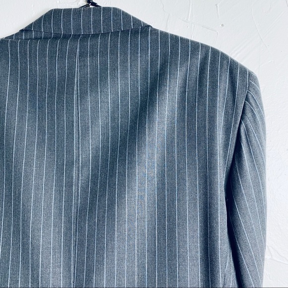 Hickey Freeman Gray Stripe Mens Blazer, 44